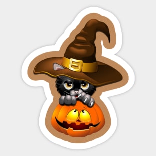 Witch Cat Sticker